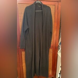 Banana Republic Long Gunmetal Gray Cardigan